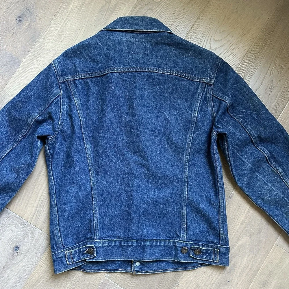 Vintage LEVIS 80s Denim‎ Trucker Jacket Type III 70506-0216 Sz 38R Made In USA